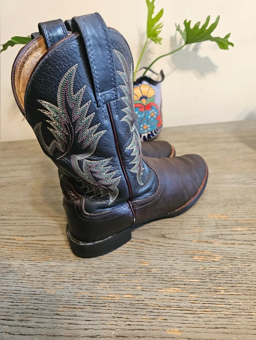 Ariat Brown Tombstone Boots Square Toe Cowboy Western Men's 8D